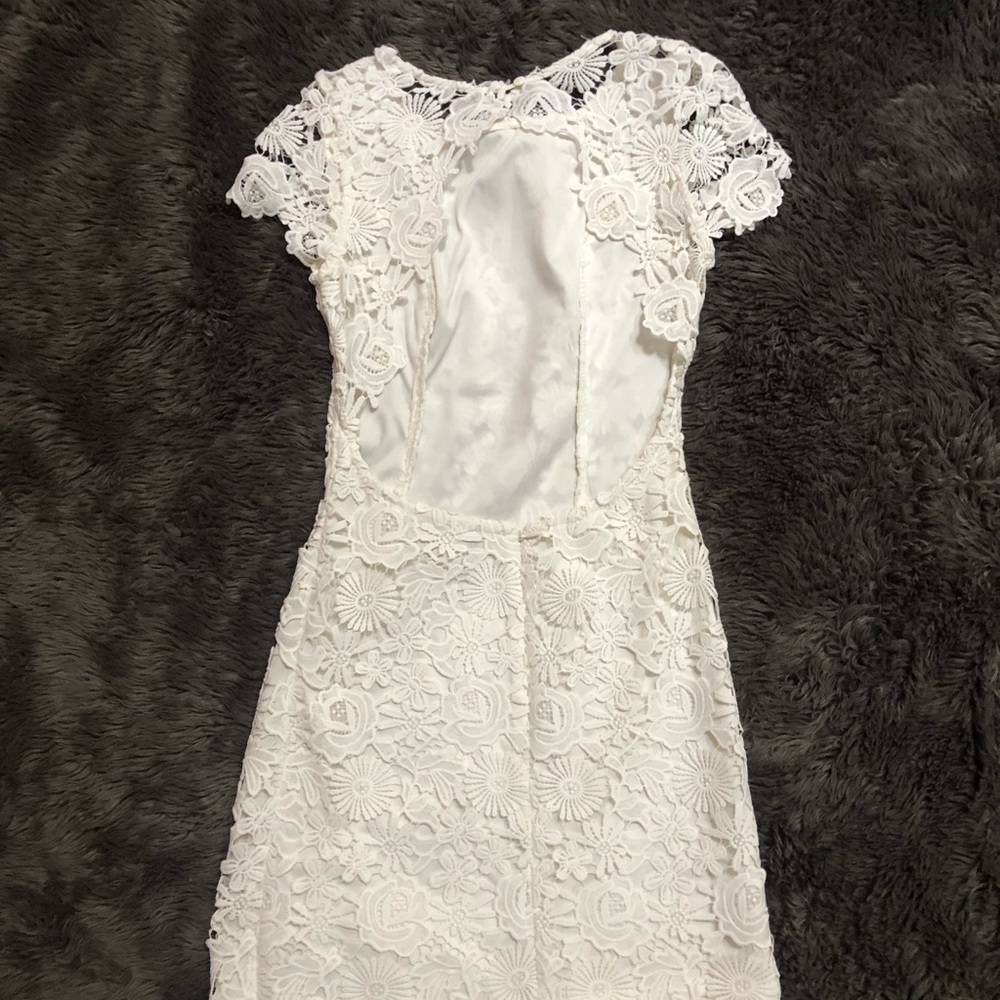 Lulus white floral bodycon dress